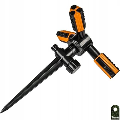 Bradas Garden Care - Rasensprenger - Garten Sprinkler - Bewässerungssystem - Sprinkleranlage - Sprenkler - Bewässerung Rasen - Rasensprinkler - Gartenbewässerung - 3-Armiger Regner mit Spike 95 m² Bradas Garden Care - Rasensprenger - Garten Sprinkler - Bewässerungssystem - Sprinkleranlage - Sprenkler - Bewässerung Rasen - Rasensprinkler - Gartenbewässerung - 3-Armiger Regner mit Spike 95 m² von Bradas GARDEN CARE