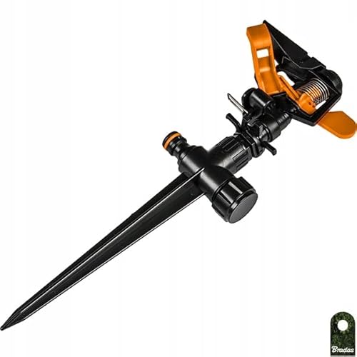 Bradas Garden Care - Rasensprenger - Puls Sprinkler - Bewässerungssystem - Sprinkleranlage - Sprenkler - Bewässerung Rasen- Gartenbewässerung - Pulsregner Pulsationssprenger mit Spike 315 m² von Bradas GARDEN CARE