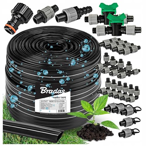 Bradas Tropfschlauch Bewässerung Set 100m – 10 cm - 16mm - 24 teiliges – Bewässerungssystem - Bewässerungsschlauch für Garten Blumen - Tropfbewässerung - Tropfabstand Tröpfchenbewässerung Bradas Tropfschlauch Bewässerung Set 100m – 10 cm - 16mm - 24 teiliges – Bewässerungssystem - Bewässerungsschlauch für Garten Blumen - Tropfbewässerung - Tropfabstand Tröpfchenbewässerung von Bradas GARDEN CARE