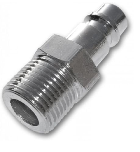 5 Stück Stahl Druckluft Stecknippel mit Außengewinde 1/2" (Zoll), Nennweite 7,2 mm von Bradas