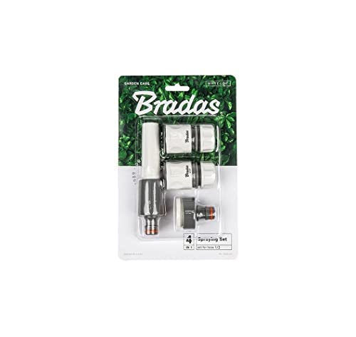 Bradas 4-teiliges Sprühset Düse für 1/2" Schlauch Schnellkupplung White LINE WL-5500-12K 1787 von Bradas