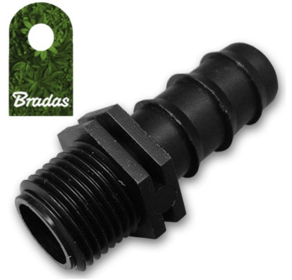Anschlussstück Schlauchanschluss AG 3/4'' für 16mm Perlschlauch Tropfschlauch Steckverbinder Bradas, (1-tlg) von Bradas