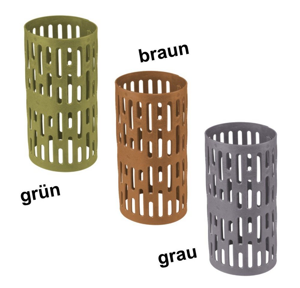 Bradas Geflechtzaun Baumstammschutz grün braun grau 20 x 33 cm 3 Stück von Bradas