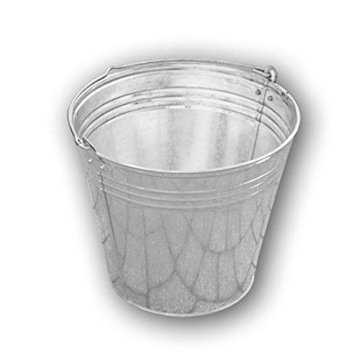 Bradas J5316 Wassereimer Zinkeimer, 7 L, silber, 24 x 24 x 23 cm von Arbeitsbedarf24