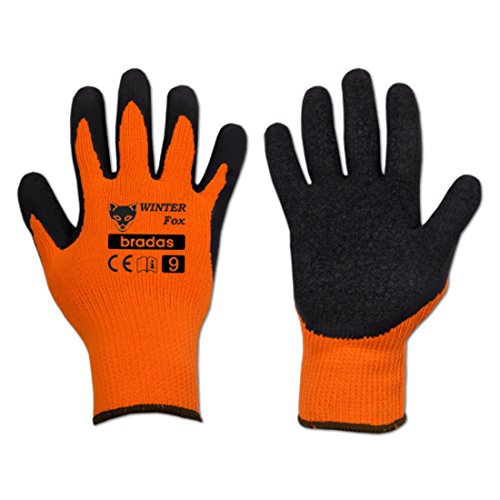 Bradas RWWF10 1 Paar Profi Winterarbeitshandschuhe Latex Größe 10, orange, 7 x 3 x 3 cm von Bradas