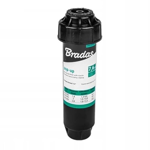 Bradas Versenkregner Pop-Up Sprinkler 3"/7,6cm mit Düse 360° Bewässerung 5083 von Bradas