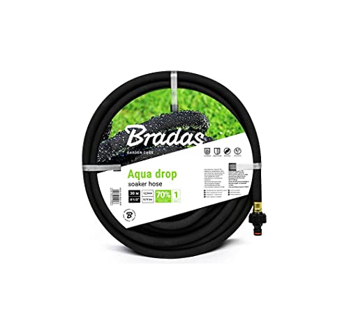Bradas WAD1/2015 Tropfschlauch Aqua-Drop 1/2 Zoll, 15 m Perlschlauch/Gartenschlauch, schwarz, 30 x 30 x 10 cm von Bradas