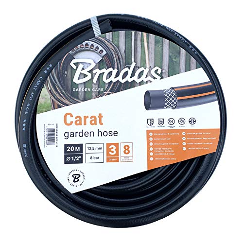 Bradas WFC1/220 Gartenschlauch Carat 1/2 Zoll, 20 m, schwarz von Bradas