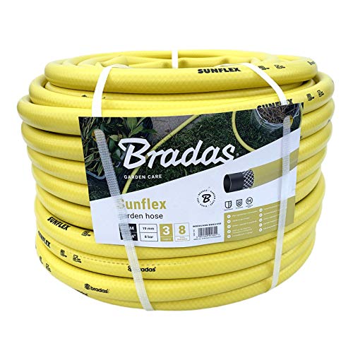 Bradas WMS3/450 Gartenschlauch 50 m 3/4 Zoll Sunflex, gelb, 30 x 30 x 20 cm von Bradas