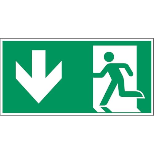 Brady Emergency Exit (Left)- Safety Sign, E/A180/E001/NT-SA-297X148/1-B von Brady