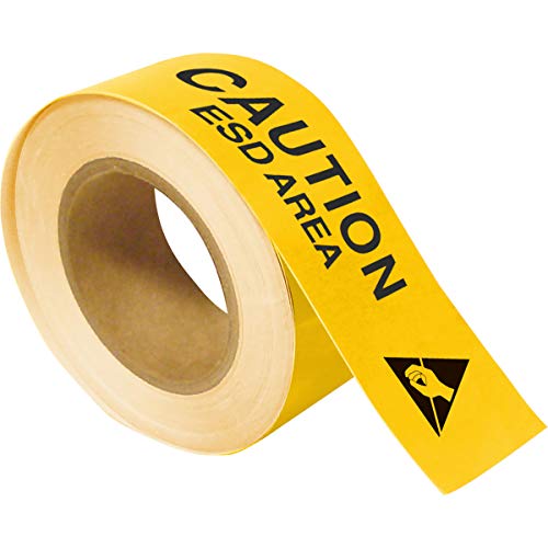 Brady Toughstripe-Bodenmarkierungsbandmit Vorsicht Esd-Bereich Legende, 50,80mm x 30,48m, Schwarz/Gelb Brady Toughstripe-Bodenmarkierungsbandmit Vorsicht Esd-Bereich Legende, 50,80mm x 30,48m, Schwarz/Gelb von Brady