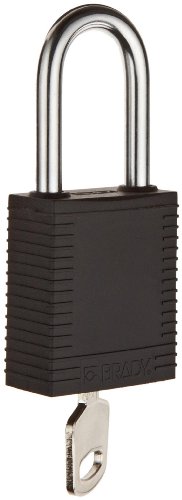 Nylon-Sicherheitsvorhängeschloss, 38,50mm x 86,50mm x 19,50mm, Schwarz, 6er-Pack Nylon-Sicherheitsvorhängeschloss, 38,50mm x 86,50mm x 19,50mm, Schwarz, 6er-Pack von Brady