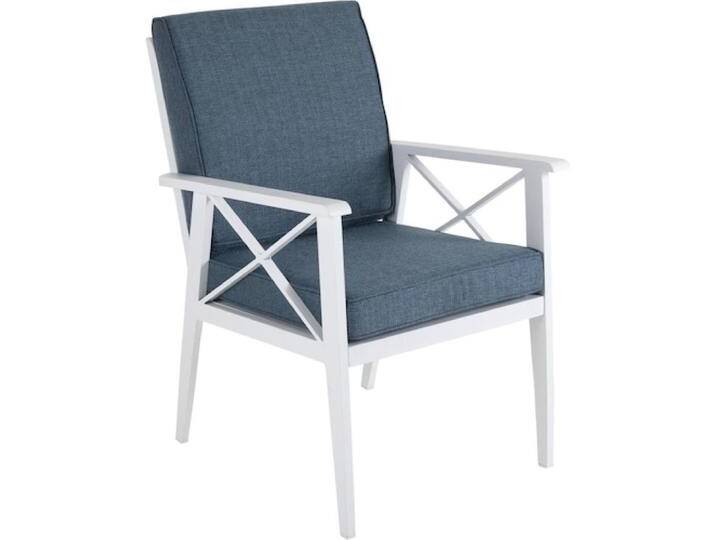 Brafab, Gartenstühle, Sottenville Gartenstuhl inkl. Kissen Aluminium/Textilene/Olefin Weiss/Midnight blue Brafab, Gartenstühle, Sottenville Gartenstuhl inkl. Kissen Aluminium/Textilene/Olefin Weiss/Midnight blue von Brafab