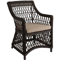 Brafab Beatrice Diningsessel inkl. Sitzkissen Beige Rattan/Olefin von Brafab