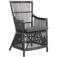 Brafab Bonete Diningsessel Rattan/Olefin-Stoff inkl. Sitzkissen Grau/Beige von Brafab