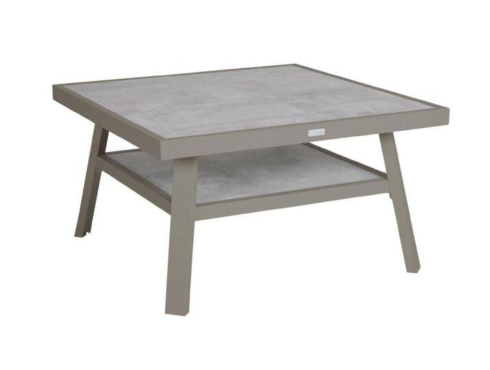 Brafab Couchtisch Samvaro 90x90 cm, Beige, grau, Beige, Beige von Brafab