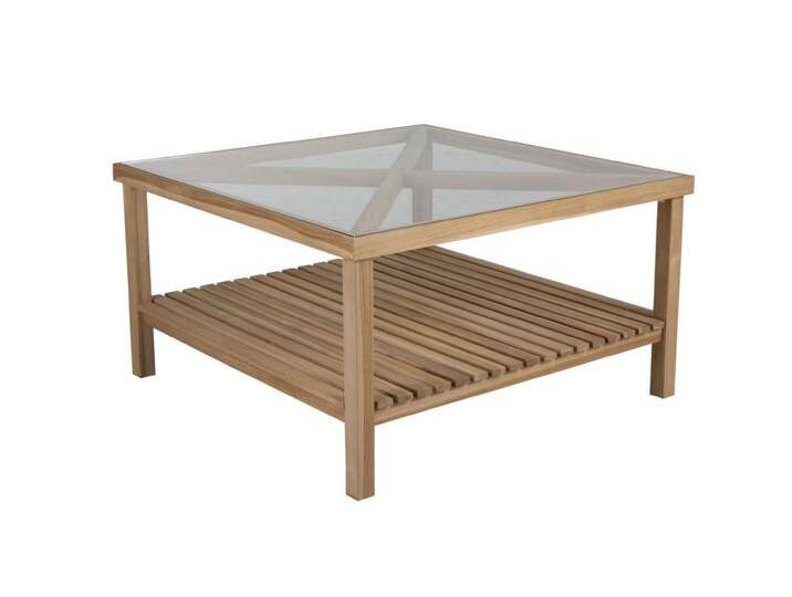 Brafab Couchtisch Varm aus Teakholz, 100x100 cm, beige, 100x100 cm von Brafab