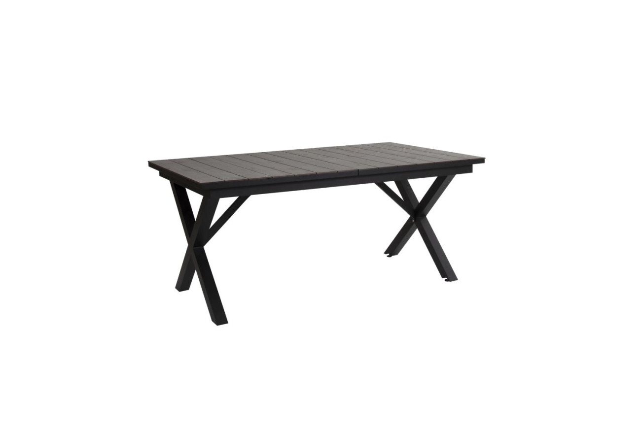 Brafab Esstisch Hillmond Wood 166-226 cm, Schwarz/Grau, Geeignet für 8-10 Personen von Brafab
