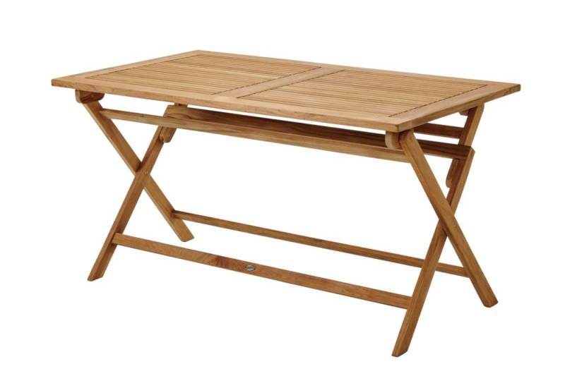 Brafab Esstisch Turin aus Teakholz Eckig, 140x80 cm, Geeignet für 4-6 Personen von Brafab