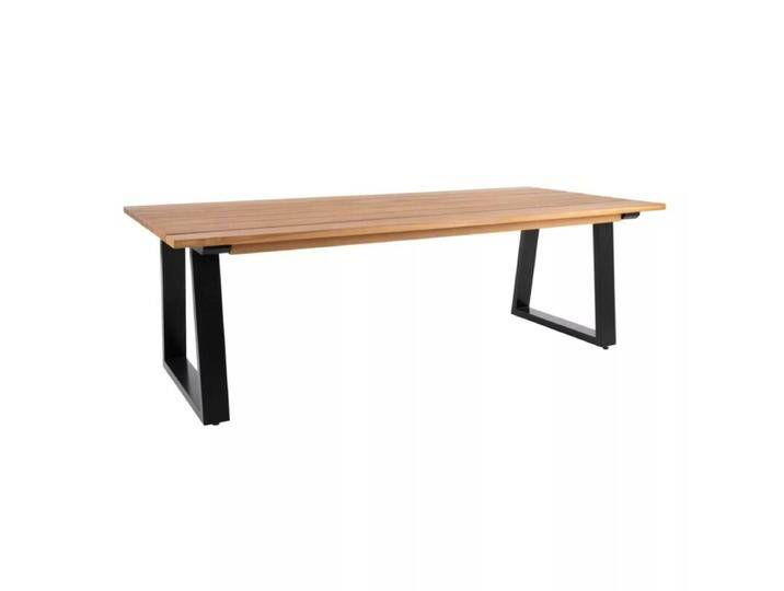 Brafab Laurion Gartentisch Aluminium schwarz glänzend/Teak von Brafab