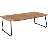 Brafab Nolli Loungetisch Aluminium/Teak schwarz/natur 140x70x45 cm von Brafab