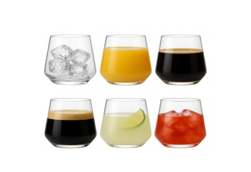 Brahmstein Gläser-Set Trinkgläser Set Wassergläser 6er Set für Cocktails Wasser, Softdrinks von Brahmstein
