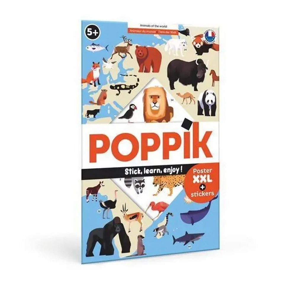 BrainBox Poster POPPIK - Lernposter & Sticker Tiere der Welt BrainBox Poster POPPIK - Lernposter & Sticker Tiere der Welt von BrainBox