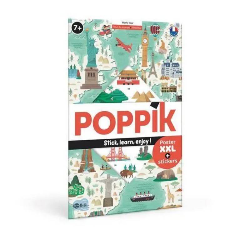 BrainBox Poster POPPIK - Lernposter & Sticker Weltreise von BrainBox