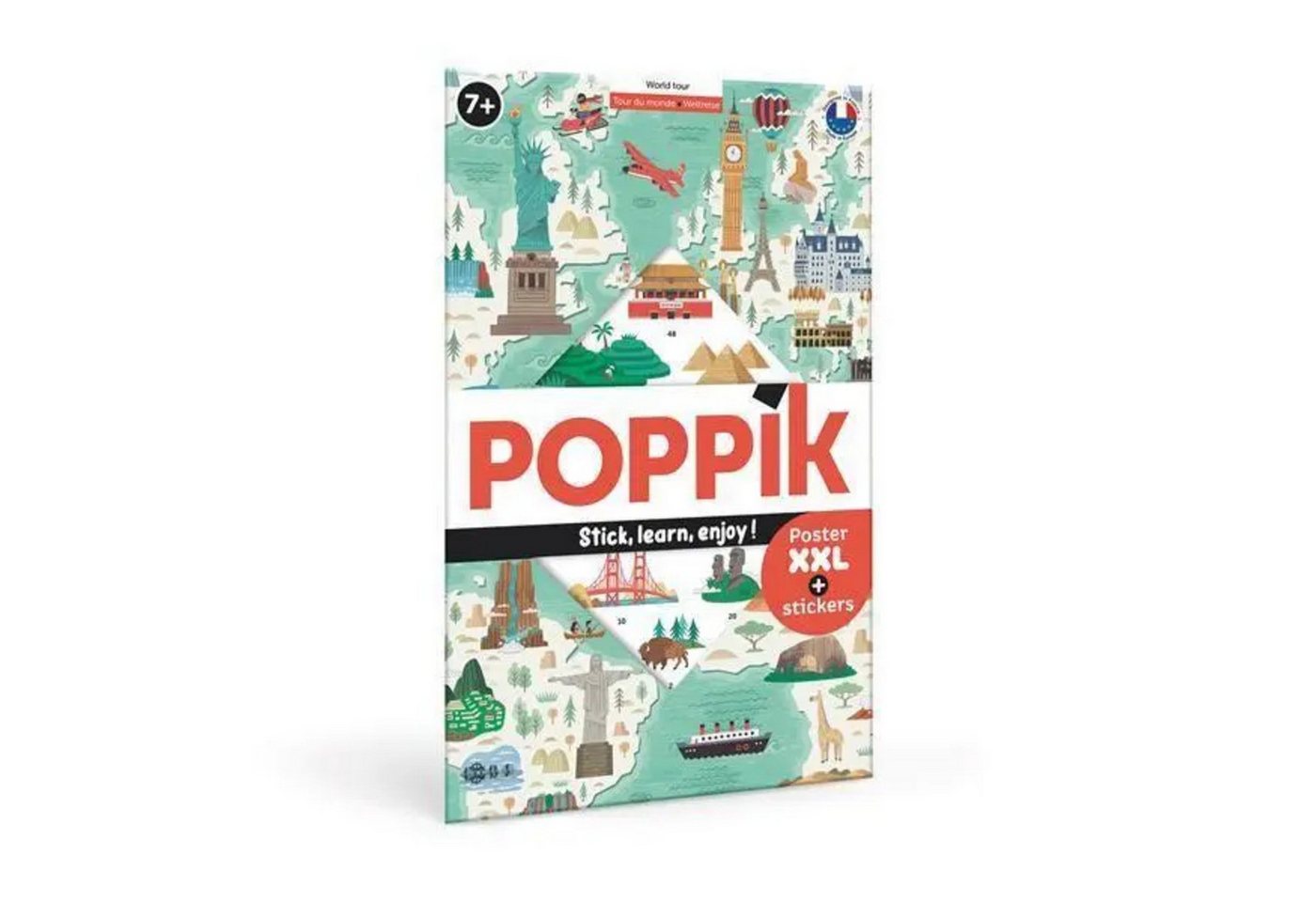 BrainBox Poster POPPIK - Lernposter & Sticker Weltreise von BrainBox