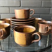 Roan Iron Mountain Tasse + Untertasse Keramik Tennessee Nancy Lampe Patterson Vintage Mid-Century Tee Kaffee von BrainWashington