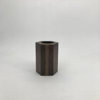 Sechseckige Palisander Zinn Bleistift Halter Powell Paul Evans Harpswell Haus Vase von BrainWashington