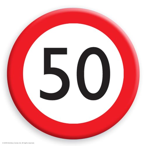 Brainbox Candy Lustiges Abzeichen zum 50. Geburtstag – "50 Warning" – Abzeichen zum 50. Geburtstag – Witz-Geschenke – für Sie und Ihn, Herren, Damen, Freunde, Partner Brainbox Candy Lustiges Abzeichen zum 50. Geburtstag – "50 Warning" – Abzeichen zum 50. Geburtstag – Witz-Geschenke – für Sie und Ihn, Herren, Damen, Freunde, Partner von Brainbox Candy