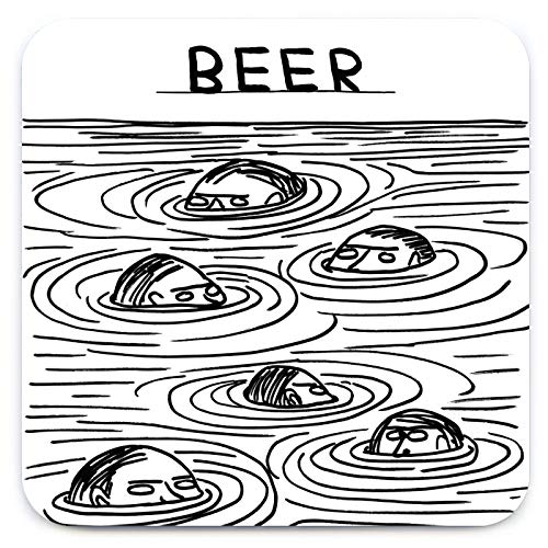 Brainbox Candy Offizielles David Shrigley 'Bier Schwimmer' Funny Humorvolle Getränke Untersetzer Brainbox Candy Offizielles David Shrigley 'Bier Schwimmer' Funny Humorvolle Getränke Untersetzer von Brainbox Candy