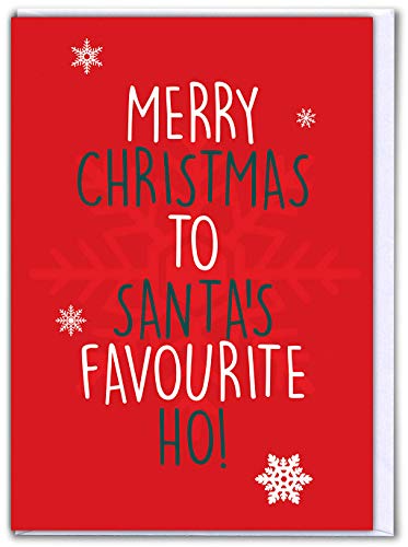 Santa's Favourite Ho Weihnachtskarte von Brainbox Candy