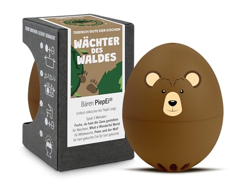 Bären PiepEi - Singende Eieruhr zum Mitkochen - Eierkocher für 3 Härtegrade - Bär, Bärchen, Teddy - Lustiges Kochei - Musik Eggtimer – Brainstream von Brainstream