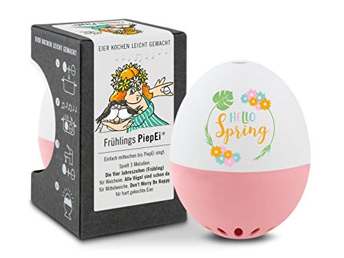 Frühlings PiepEi Rosa - Singende Eieruhr zum Mitkochen - Eierkocher für 3 Härtegrade - Spielt Die Vier Jahreszeiten Vivaldi - Lustiges Kochei - Musik Eggtimer - Brainstream von Brainstream