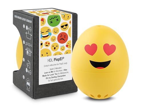 HDL PiepEi - Singende Eieruhr zum Mitkochen - Eierkocher für 3 Härtegrade - Gute Laune Geschenk - Lustiges Kochei - Musik Eggtimer - Brainstream von Brainstream