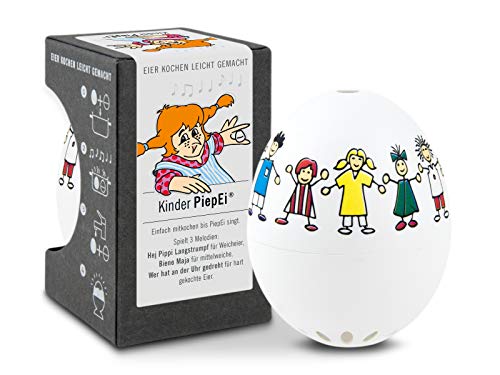 Kinder PiepEi - Singende Eieruhr zum Mitkochen - Eierkocher für 3 Härtegrade - Spielt Pippi Langstrumpf - Lustiges Kochei - Musik Eggtimer - Brainstream von Brainstream