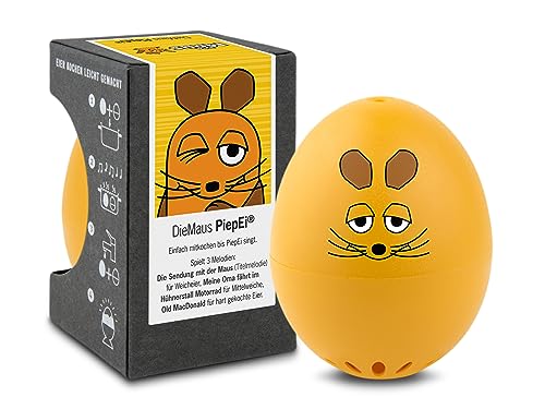 Maus PiepEi - Singende Eieruhr zum Mitkochen - Eierkocher für 3 Härtegrade - Geschenk für alle Maus, Elefant und Ente Fans - Lustiges Kochei - Musik Eggtimer - Brainstream Maus PiepEi - Singende Eieruhr zum Mitkochen - Eierkocher für 3 Härtegrade - Geschenk für alle Maus, Elefant und Ente Fans - Lustiges Kochei - Musik Eggtimer - Brainstream von Brainstream