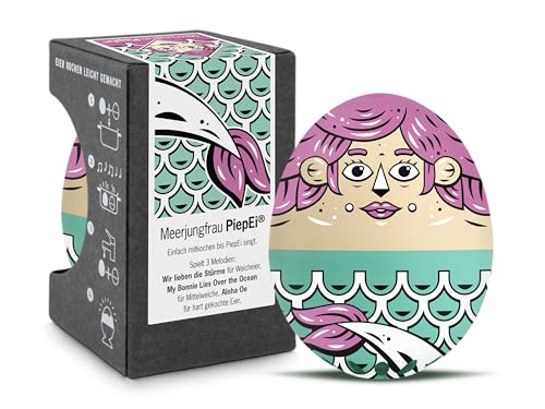 Meerjungfrau PiepEi - Singende Eieruhr zum Mitkochen - Eierkocher für 3 Härtegrade - Nixe und Sirene - Lustiges Kochei - Musik Eggtimer - Brainstream von Brainstream