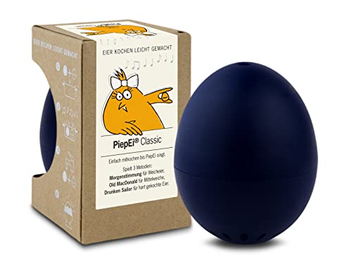 PiepEi Classic Dunkelblau - Singende Eieruhr zum Mitkochen - Eierkocher für 3 Härtegrade - Piep Ei mit 3 Melodien - Lustiges Kochei - Musik Eggtimer - Brainstream PiepEi Classic Dunkelblau - Singende Eieruhr zum Mitkochen - Eierkocher für 3 Härtegrade - Piep Ei mit 3 Melodien - Lustiges Kochei - Musik Eggtimer - Brainstream von Brainstream