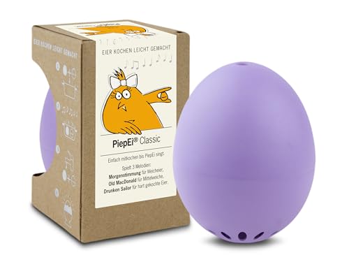 PiepEi Classic Lila - Singende Eieruhr zum Mitkochen - Eierkocher für 3 Härtegrade - Piep Ei mit 3 Melodien - Lustiges Kochei - Musik Eggtimer - Brainstream von Brainstream