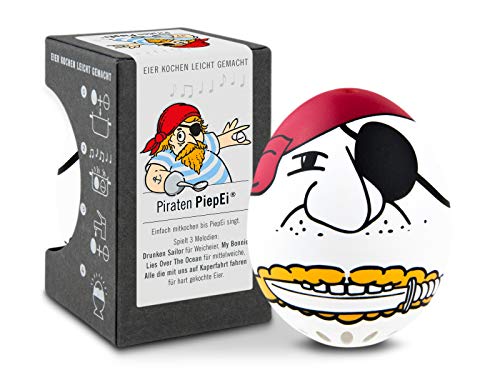 Piraten PiepEi - Singende Eieruhr zum Mitkochen - Eierkocher für 3 Härtegrade - Maritime Geschenke - Lustiges Kochei - Musik Eggtimer - Brainstream von Brainstream
