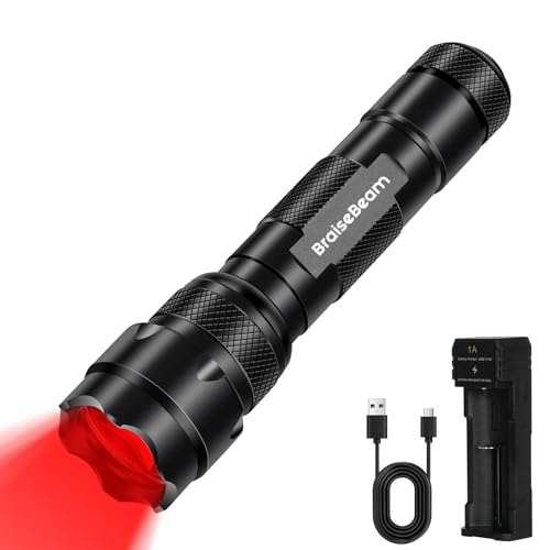 BraiseBeam Rotlicht Taschenlampe Klein, Superhelle LED Taschenlampe mit Zoom-Funktion, Ein-Modus-Design für Outdoor, Camping, Astronomie & Nachtsicht BraiseBeam Rotlicht Taschenlampe Klein, Superhelle LED Taschenlampe mit Zoom-Funktion, Ein-Modus-Design für Outdoor, Camping, Astronomie & Nachtsicht von BraiseBeam