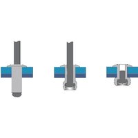 Bralo 1010005020 Blindniete (Ø x L) 5mm x 20mm Stahl Aluminium 250St. von Bralo