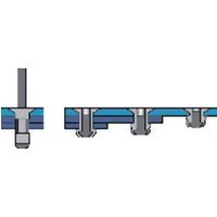 Bralo 1090003209 Blindniete (Ø x L) 3.2mm x 9.5mm Stahl Aluminium 500St. von Bralo