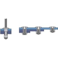 Bralo 1100004825 Blindniete (Ø x L) 4.8mm x 25mm Stahl Aluminium 100St. von Bralo