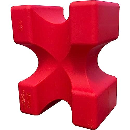 Brama-West Cavaletti Mini Block Stangenhalter Hindernis / Jumpingblock 38 x 31 x 22 cm - Rot von Brama West