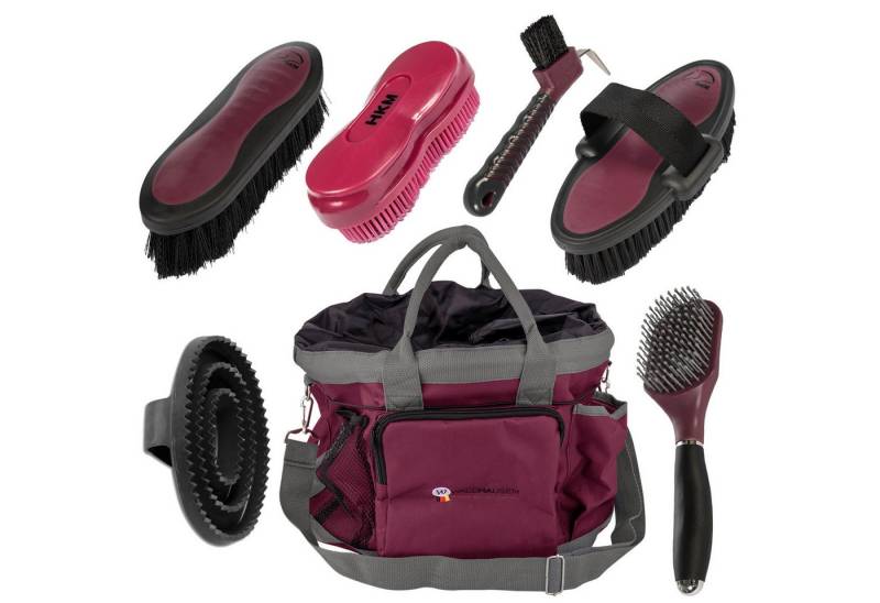Brama-West Pferdebürste Pferdepflege-Set Putzset Bordeaux Edition mit Tasche und Bürsten Brama-West Pferdebürste Pferdepflege-Set Putzset Bordeaux Edition mit Tasche und Bürsten von Brama-West