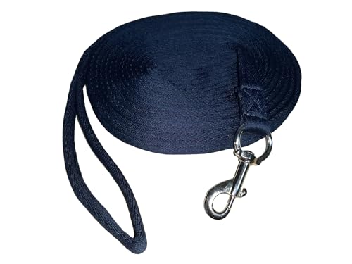 Brama West Softlonge - Pferde Longierleine mit Handschlaufe und Karabiner - ca. 8m - Navy von Brama West